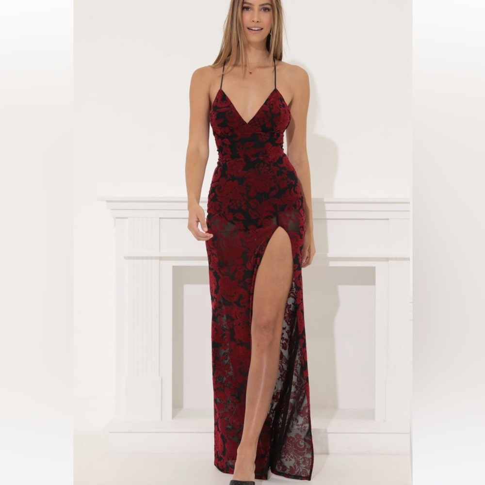 Lucy in the Sky Kimberly Velvet Maxi Dress